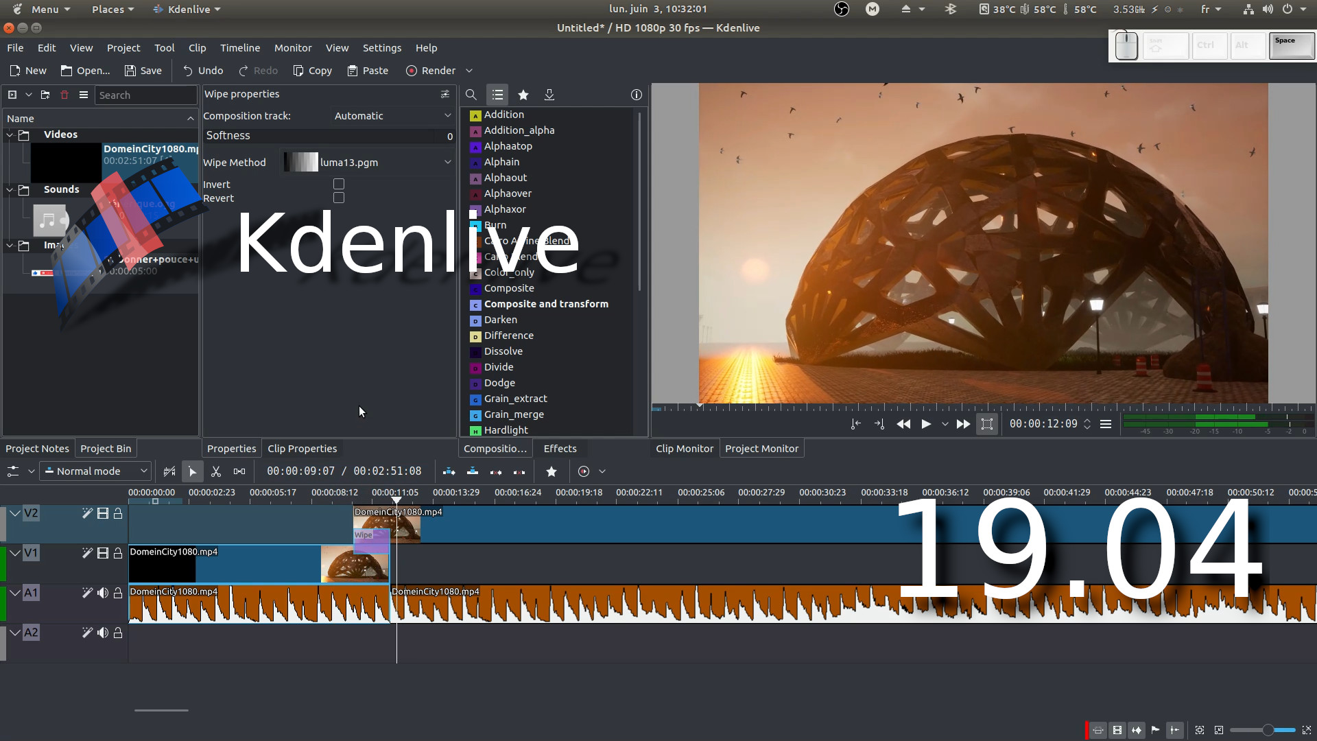 Kdenlive 19.04 basic guide